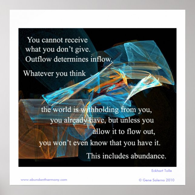 You cannot receive what you don't give. poster (Front)
