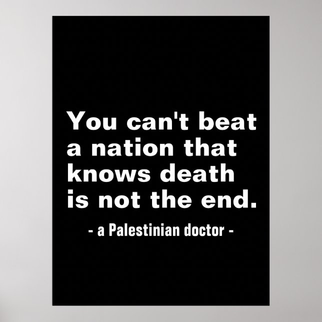 You can't beat a nation that-palestine Basic text. Poster (Front)