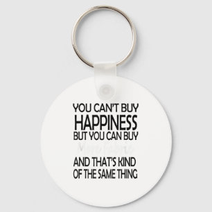 You Can't Buy Hapness But More Fabric - Quilter's Key Ring