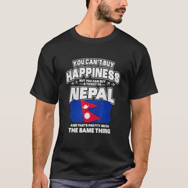 You Can't Buy Happiness But You Can Buy A Ticket T T-Shirt (Front)