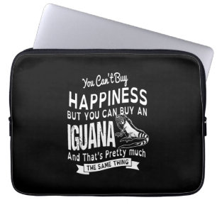 you can't buy happiness but you can buy an Iguana. Laptop Sleeve