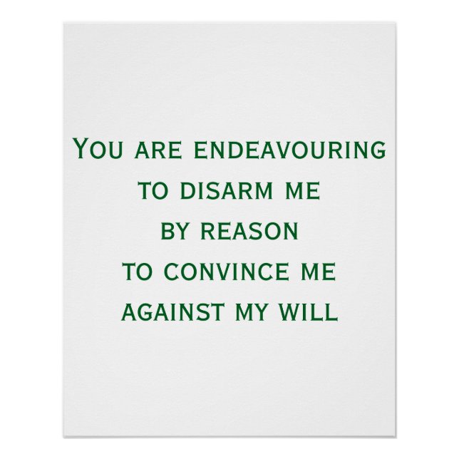 You can't convince me poster (Front)