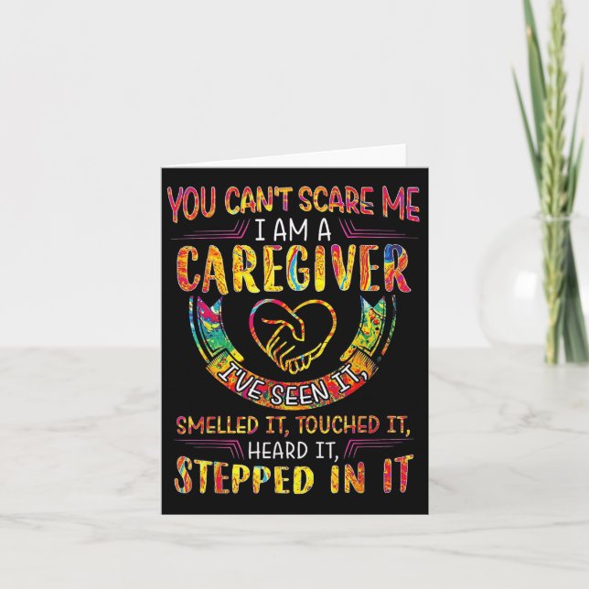 You Can't E Me I Am A Caregiver  Card (Front)