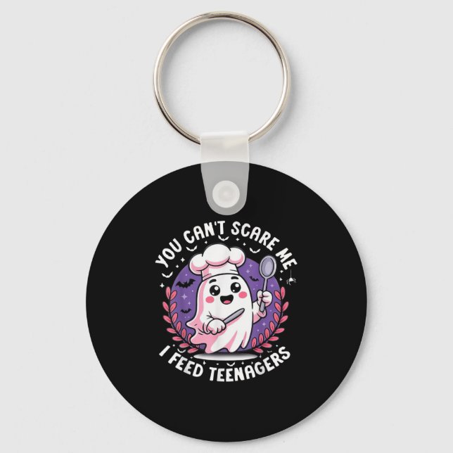 You Cant E Me I Feed Teenagers Halloween  Key Ring (Front)