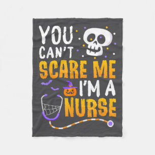 You Cant E Me Im A Nurse Halloween Rn Witch Boo Fu Fleece Blanket