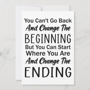 You can't go back and change the beginning holiday card