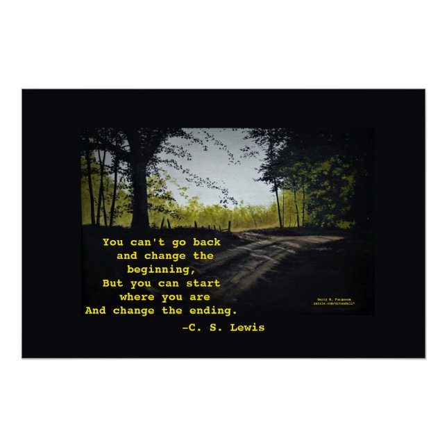 YOU CAN'T GO BACK C.S.LEWIS POSTER (Front)