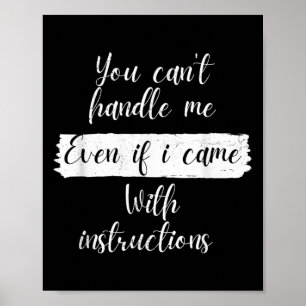 You Can't Handle Me Even If I Came With Instructio Poster
