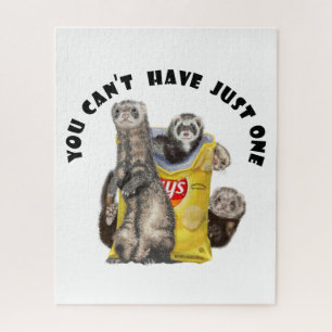 You Can't Have Just One * Ferrets with Chip Bag Jigsaw Puzzle