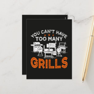 You Can't Have Too Many Grills Holiday Postcard