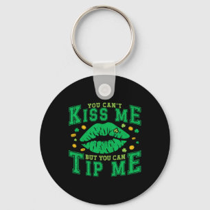 You Can't Kiss But Can Tip Me Retro Waitress St Pa Key Ring