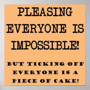 You Can't Please Everyone Funny Poster Sign