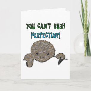 You Can't Rush Perfection Baby Sloth Card