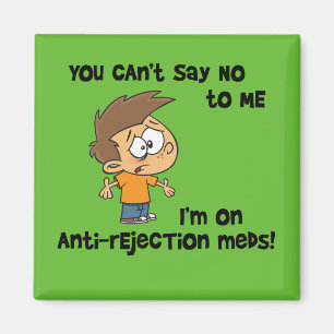 You Can't Say No to Me Cartoon Boy Magnet