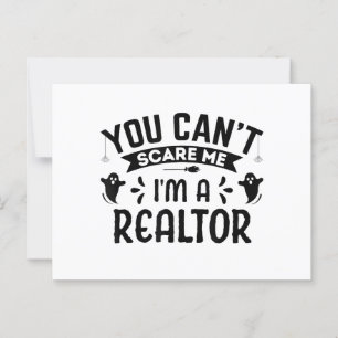 You Cant Scare Me Im a Realtor Funny Halloween Rea Postcard