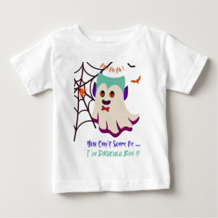 You Can't Scare Me I'm Dracula Boo Baby T-Shirt