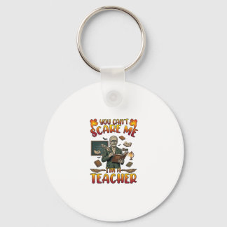 You Cant Scare Me Im Teacher Mummy Chalkboard Book Key Ring