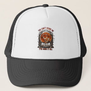 You Cant Scare Me Nurse Halloween Stethoscope Oran Trucker Hat