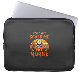 You Cant Scare Me Nurse Skull Syringe Potion Hallo Laptop Sleeve