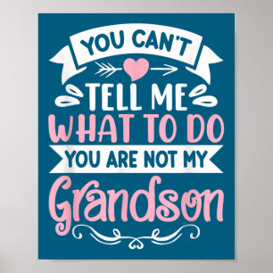 You Can't Tell Me What To Do You're Not My Grandso Poster