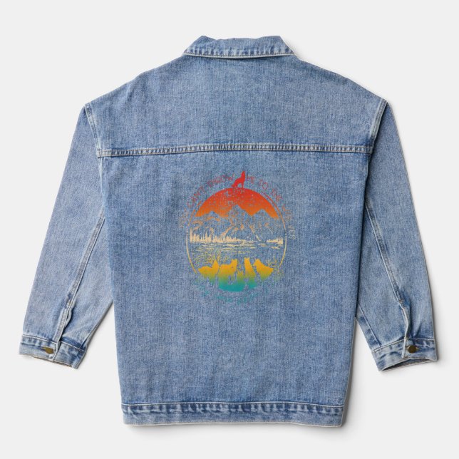 You Can't Throw Me To The Wolves They Come When I  Denim Jacket (Back)