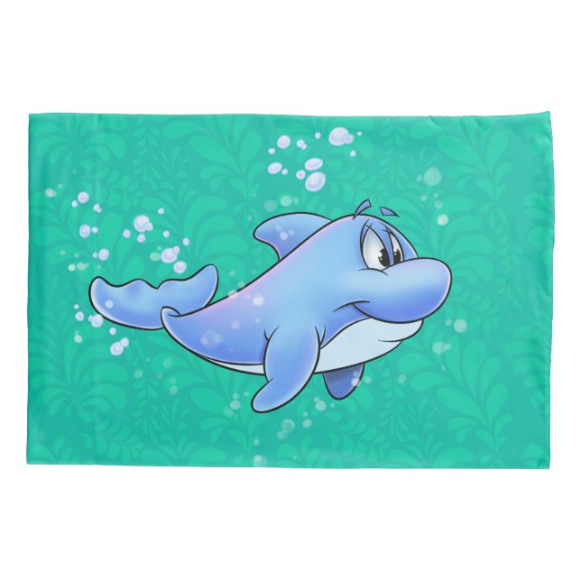 You cartoon dolphin  pillowcase (Back)