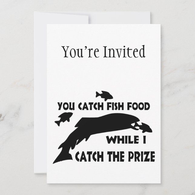 You Catch Fish Food Invitation (Front)