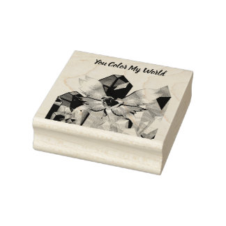 You Colour My World Rubber Stamp