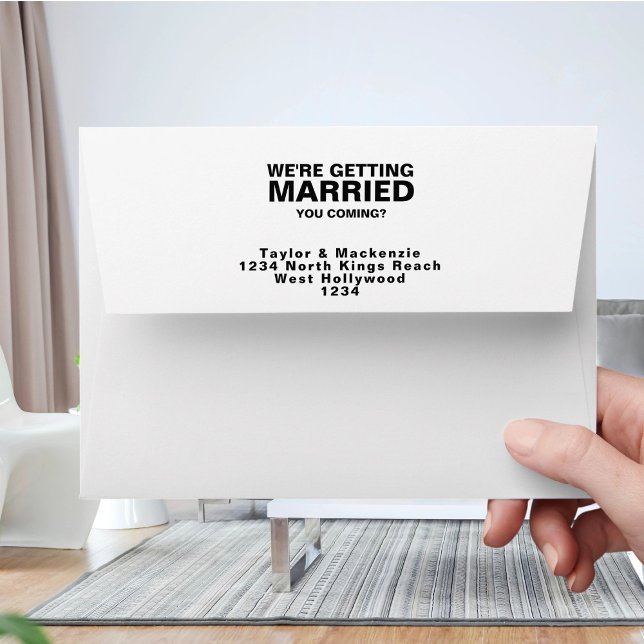 You Coming Rainbow Gay Wedding Envelope (You Coming Rainbow Gay Wedding Envelopes by Ricaso. Part of the 'Sounds Gay I'm In' collection)