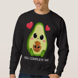 You Complete Me Avocado Couples Valentines Sweatshirt