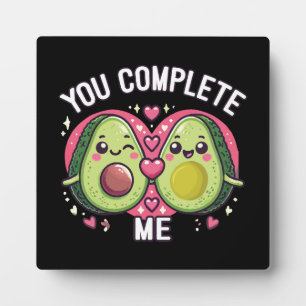 You Complete Me - Cute Avocado Couple Plaque