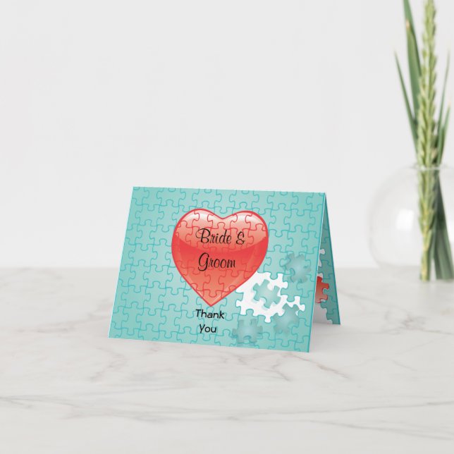 You complete me jigsaw puzzle Thank You Note (Front)