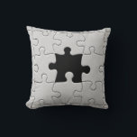 You Complete Me Romantic Black and White Jigsaw Cushion<br><div class="desc">Celebrate your perfect fit with this You Complete Me Romantic Black and White Jigsaw Symbol Art. Featuring a striking minimalist missing puzzle piece in a crisp monochrome palette, this design perfectly captures the deep connection shared by soulmates. It’s an ideal sentimental gift for anniversaries, Valentine’s Day, or weddings. Simple yet...</div>
