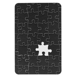 You Complete Me Romantic Black and White Jigsaw Magnet