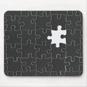 You Complete Me Romantic Black and White Jigsaw Mo Mouse Pad