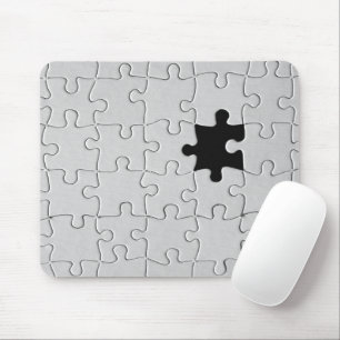 You Complete Me Romantic Black and White Jigsaw Mouse Pad