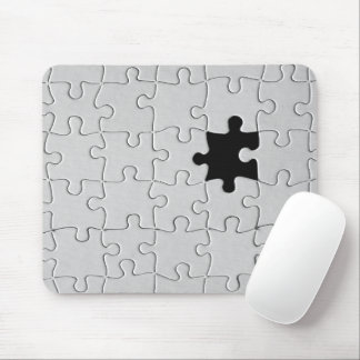 You Complete Me Romantic Black and White Jigsaw Mouse Pad