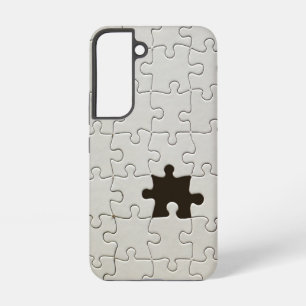 You Complete Me Romantic Black and White Jigsaw Samsung Galaxy Case