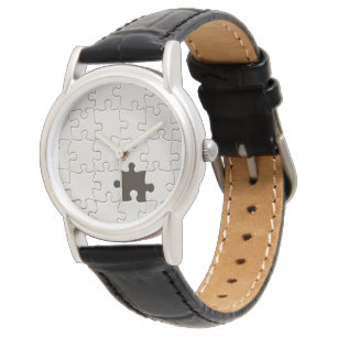 You Complete Me Romantic Black and White Jigsaw Watch