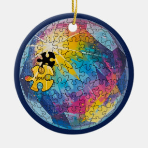 You complete the picture - Everybody belongs here Ceramic Ornament