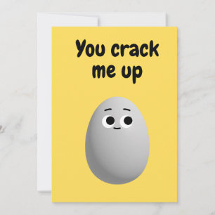 You crack me up cute egg, Silly Fun Easter Card