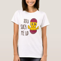 You Crack Me Up Easter Chick Funny Cute Doodle