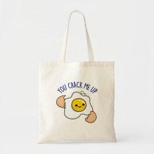You Crack Me Up Funny Egg Pun Tote Bag