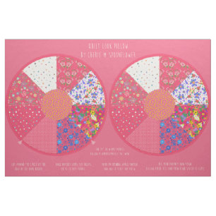 You Cut and Sew Quilted Style Round Pillow Kit Fabric