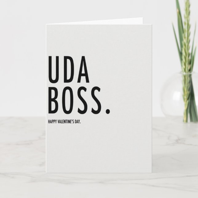 You Da Boss Valentine Card (Front)