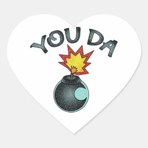 You Da Glitter Bomb Heart Sticker