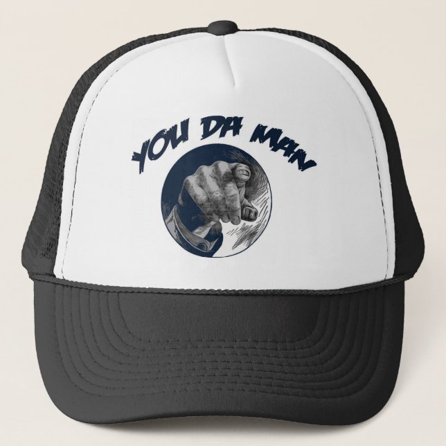 You Da Man Design Baseball Cap (Front)