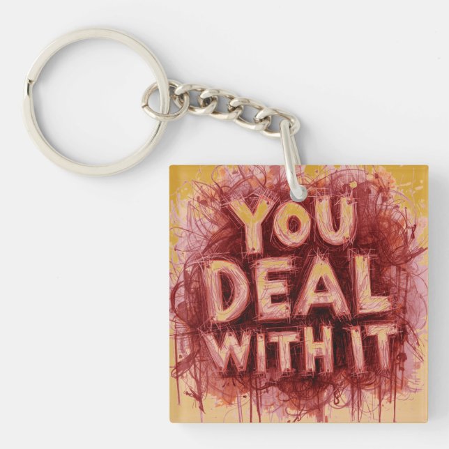 You Deal With It Key Ring (Front)