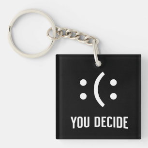 You Decide Emoji Mood Design Key Ring