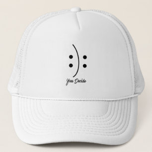 You Decide Minimalist Line Art Perspective Trucker Hat